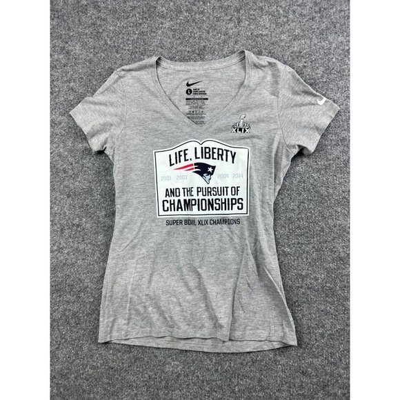 Nike Tops - Nike New England Patriots T Shirt Women's Large Gray Slim Fit NFL